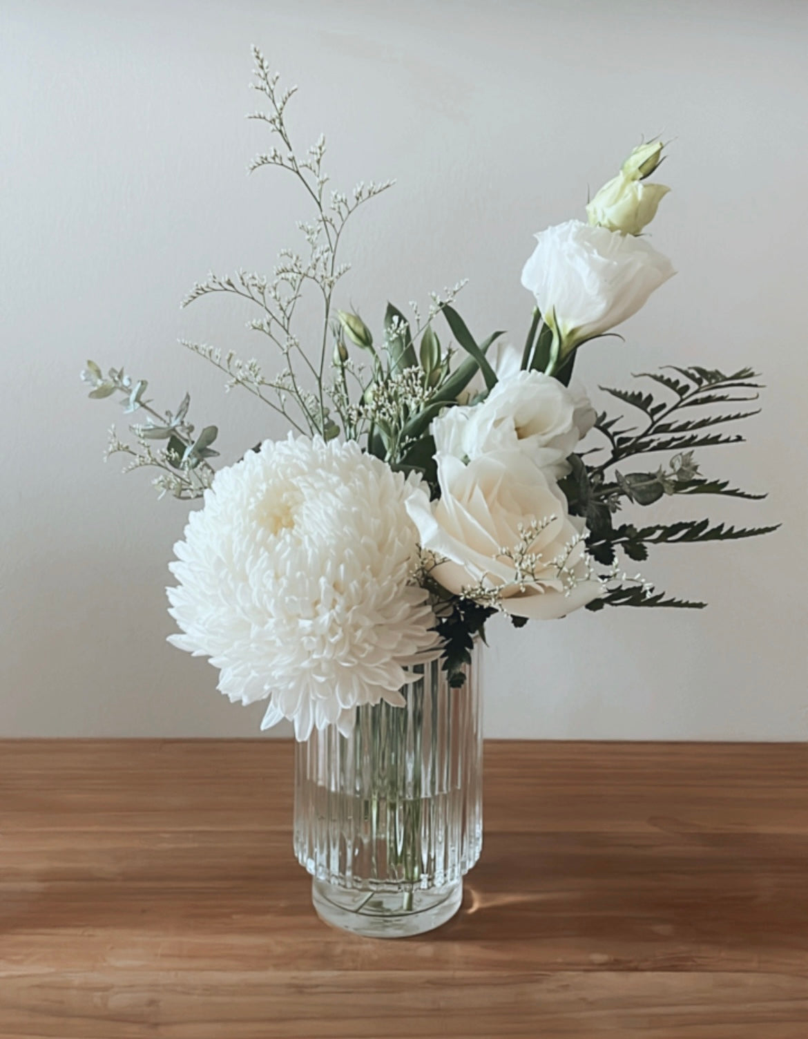 Rippled Glass Vase Wide